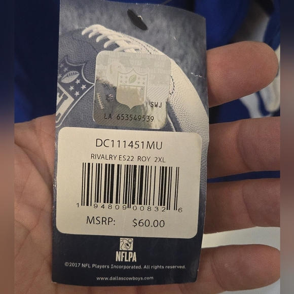 NWT Emmitt Smith Royal Dallas Cowboys Rivalry Throwback Long Sleeve Mens XXL NFL - Picture 4 of 7